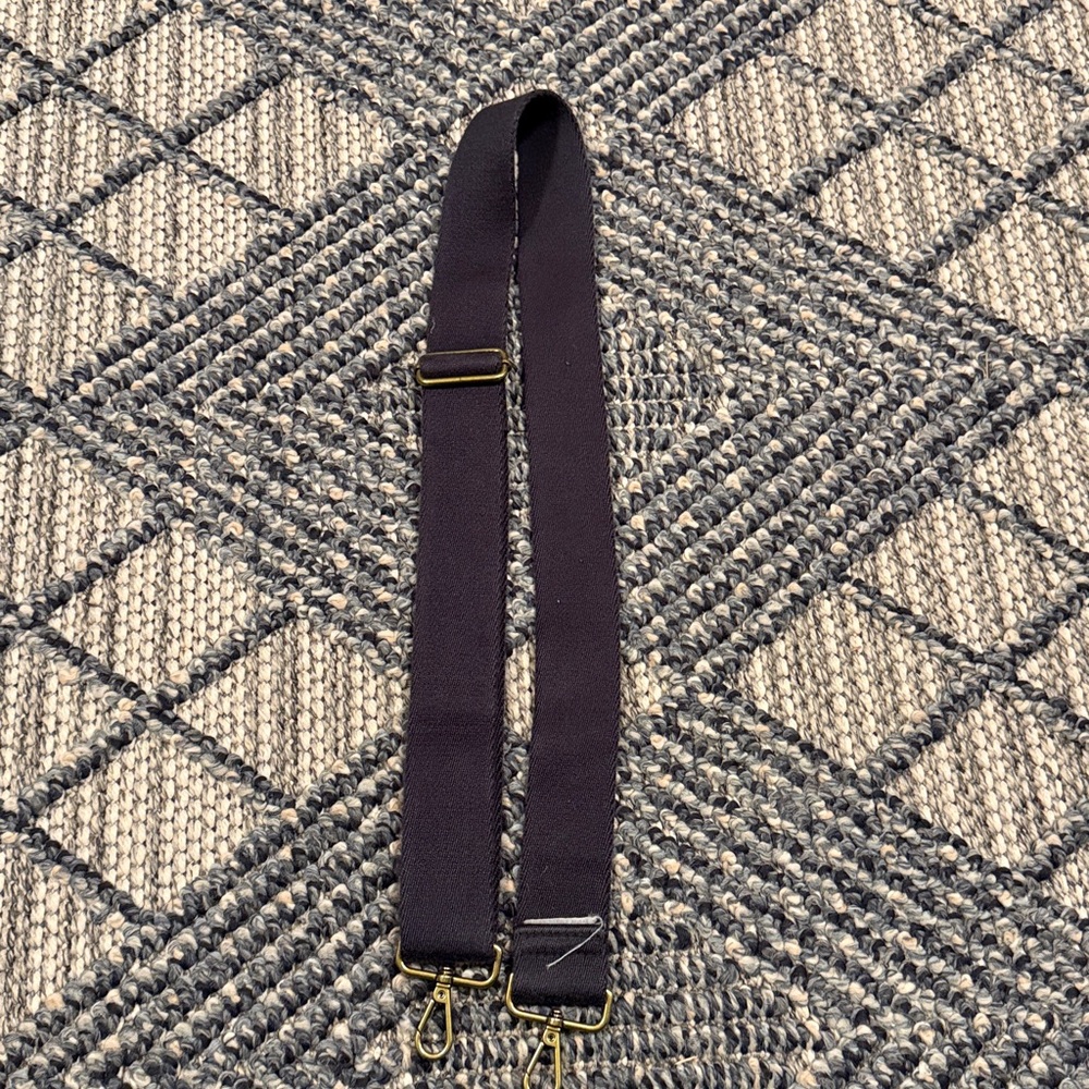 Madewell Black Adjustable Strap with Gold Hardware